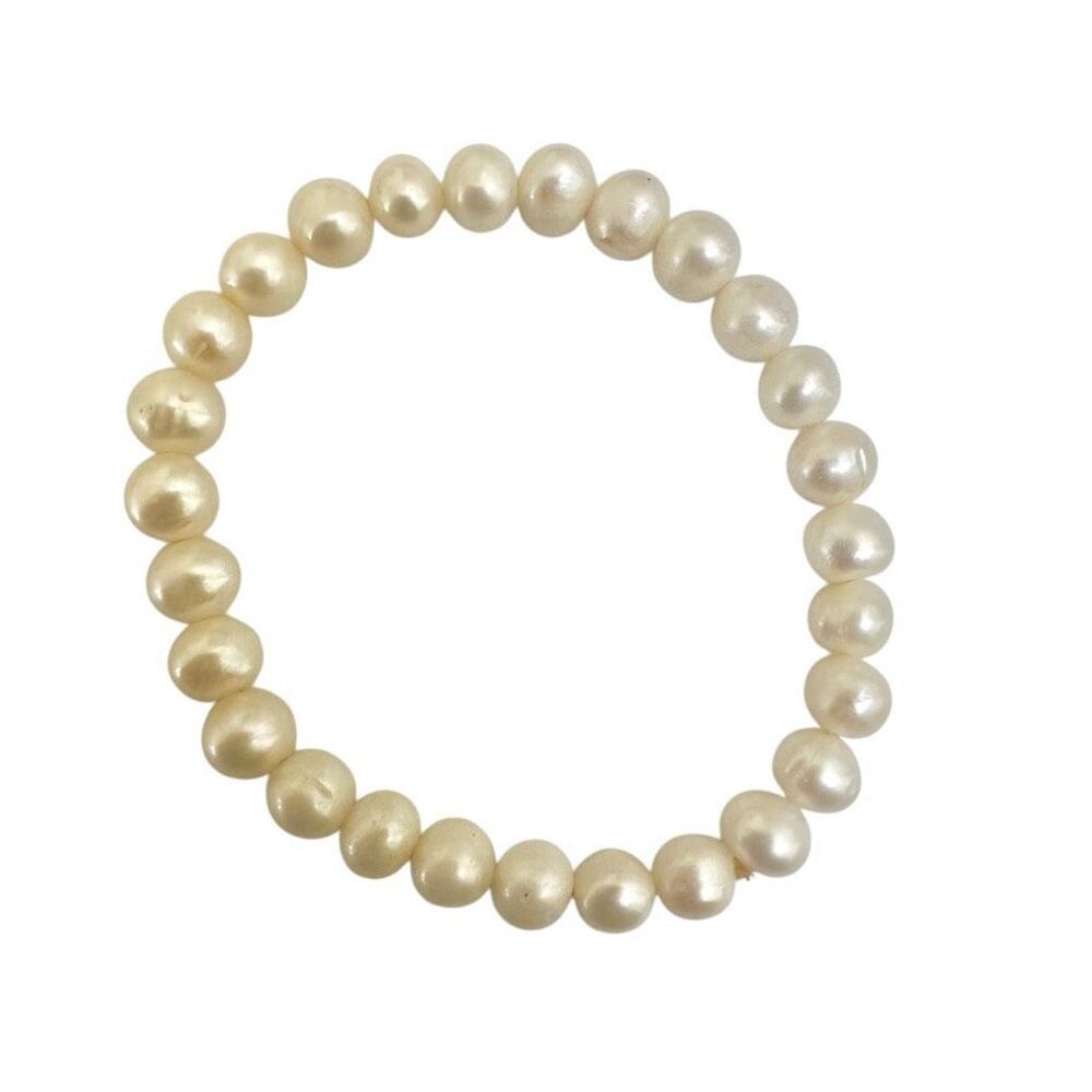 Authentic pearl stretchy bracelet